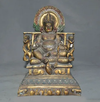 

wedding decoration 15"China religion Copper Brass Taoism Tai Shang Laojun Taoist Buddha God Statue