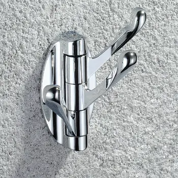 

KES A5060 Wall Mounted Swing Arm Triple Coat and Hat Hook Solid Metal,Chrome/Brushed Nickel