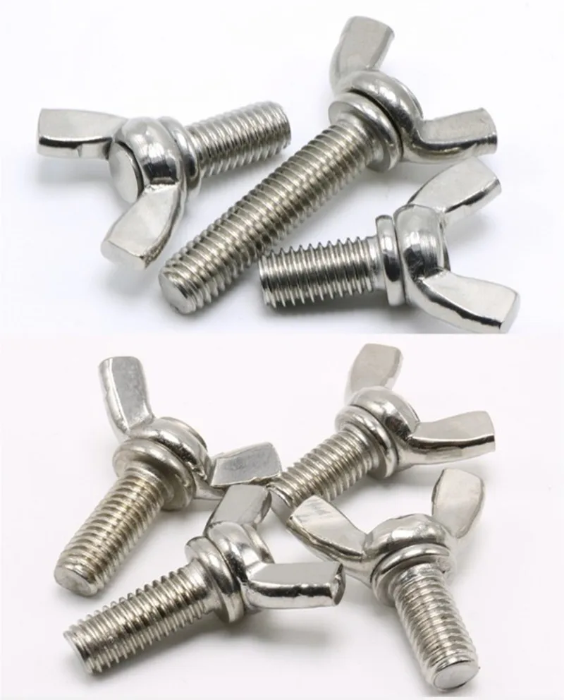 A4 316 Stainless Steel M4 M5 M6 M8 Thumb Wing Screw Butterfly Bolts DIN316 