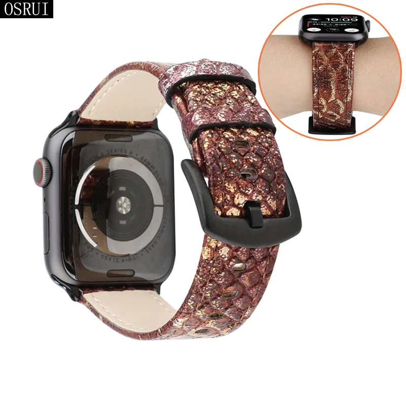 Ремешок для Apple watch band 42 мм 38 correa iwatch 44 40 3 2 Браслет из натуральной кожи pulseira 4