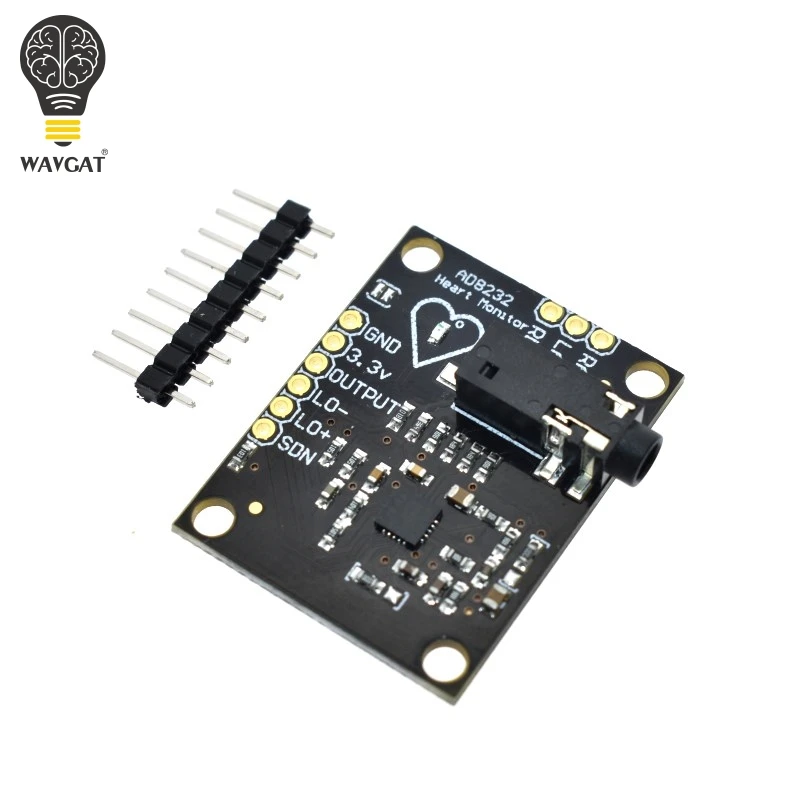 WAVGAT ЭКГ модуль AD8232 измерение показателей ЭКГ Пульс сердце ЭКГ мониторинг сенсор модуль комплект для Arduino UNO R3 - Цвет: Module