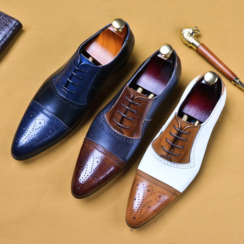 Men Dress Shoes Genuine Cow Leather Brogue Wedding Shoes Mens Casual Fats Shoes Black Burgundy Oxford Shoes For Men Spring Men Dress Shoes Genuine Cow Leather Brogue Wedding Shoes Mens Casual Fats Shoes Black Burgundy Oxford Shoes For Men Spring