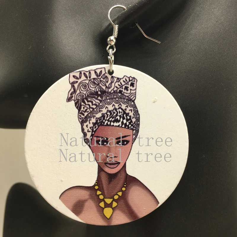 Бесплатная доставка! 5 парт/лот серьги из дерева с рисунком|wooden earrings|earrings free