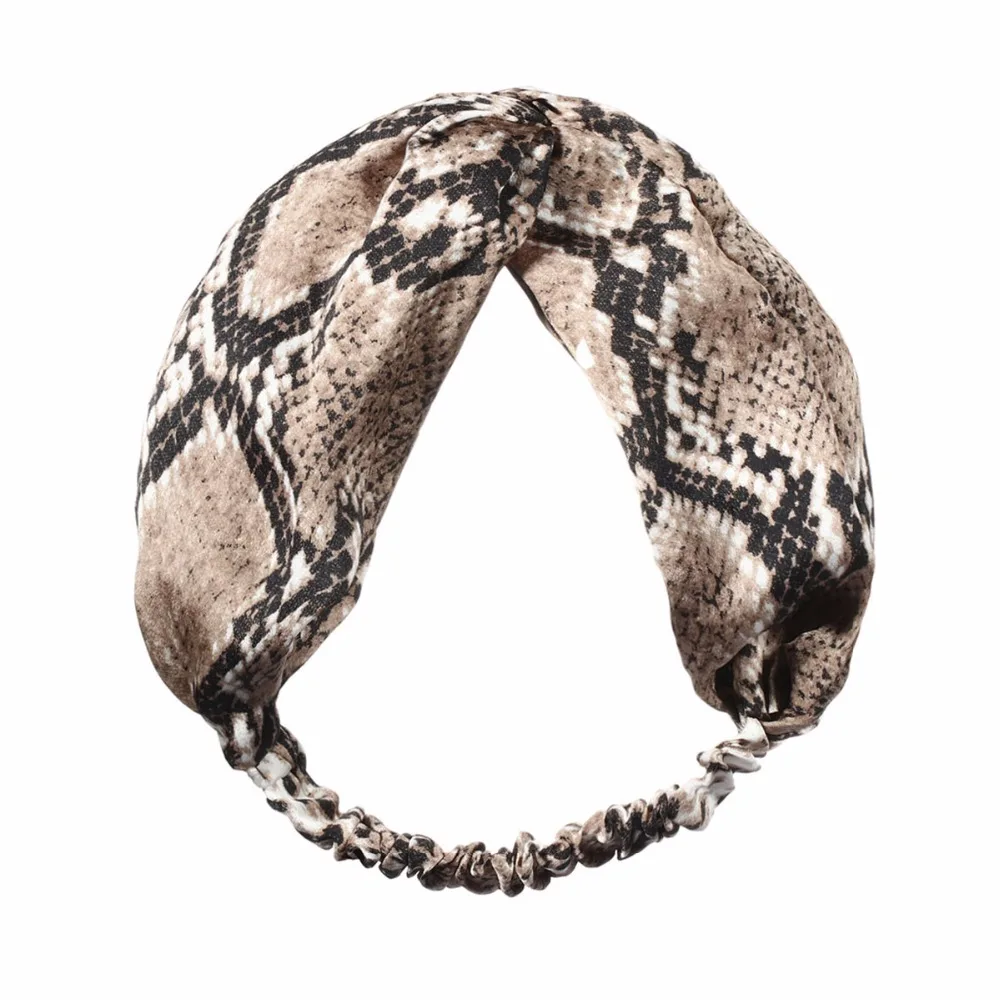 

Women's Stretchy Pattern Printed Hairbands Retro Cross Twisted Knot Headdress Headbands Bandage Headwrap Elastic Bandanas HB060