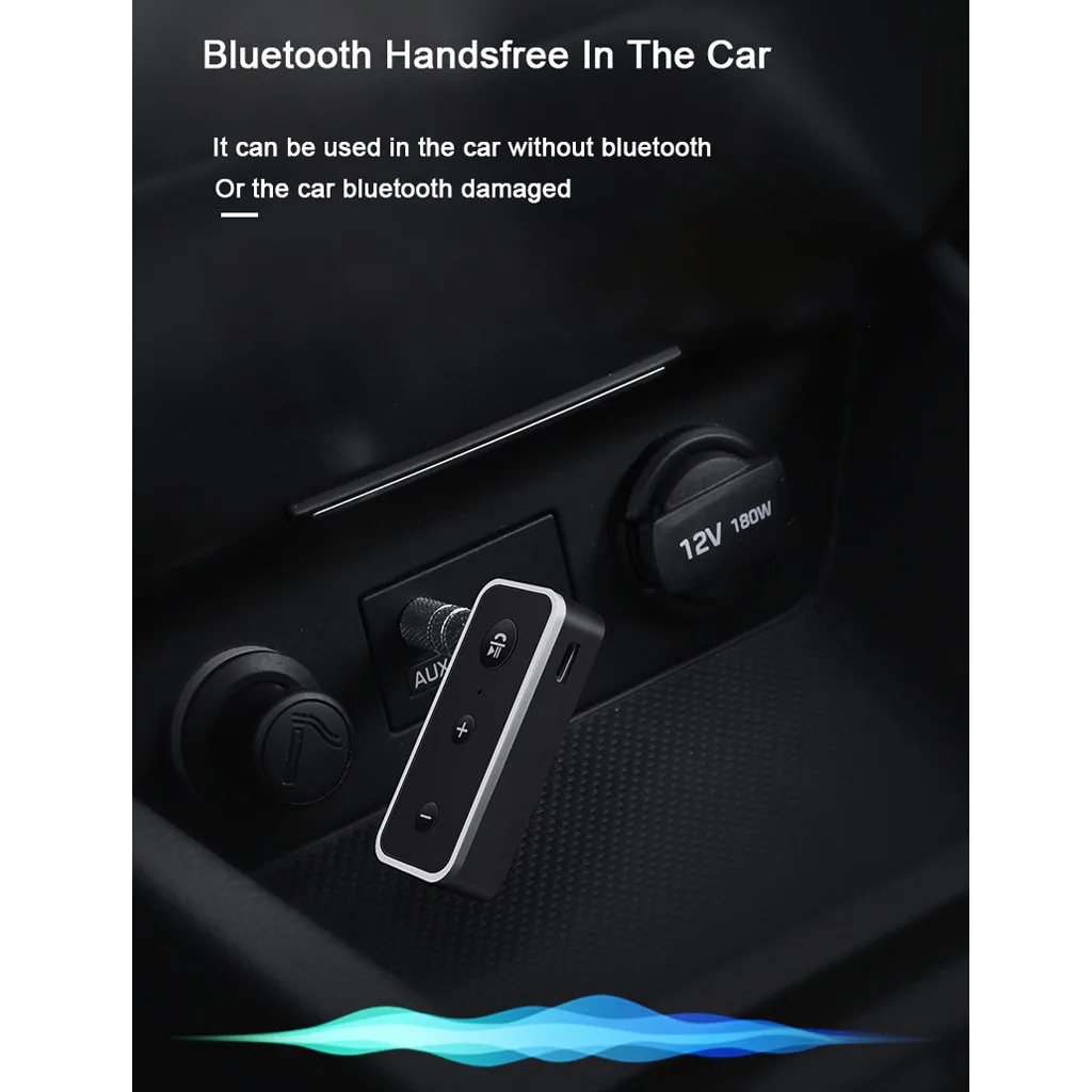 Bluetooth приемник автомобильный адаптер 3,5 мм разъем AUX Выход Hands-Free автомобильный комплект беспроводной адаптер для автомобиля аудио/домашняя музыка стерео#703