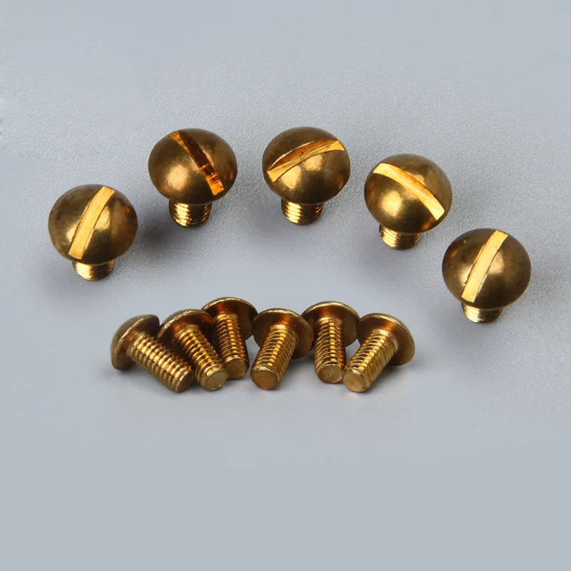 

M3*6 Slotted Screw Brass Mushroom head Machine Screws Slot Half Round head Bolts 30/50pcs