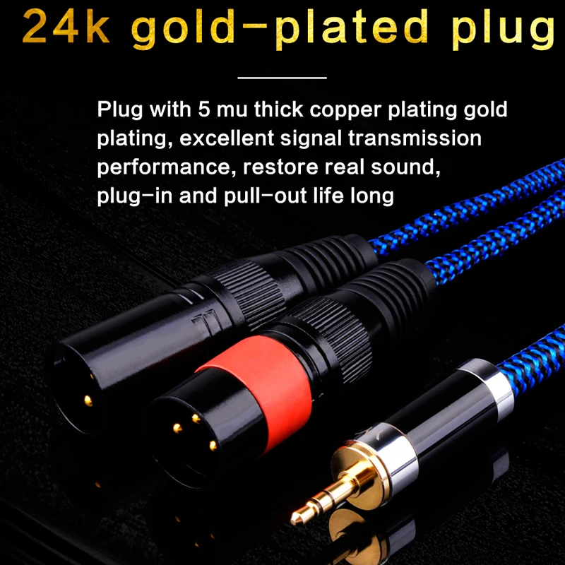 YYTCG G2 TRS мини разъем 3 5 мм на 2 XLR 3Pin мужской микрофон динамик аудио кабель для
