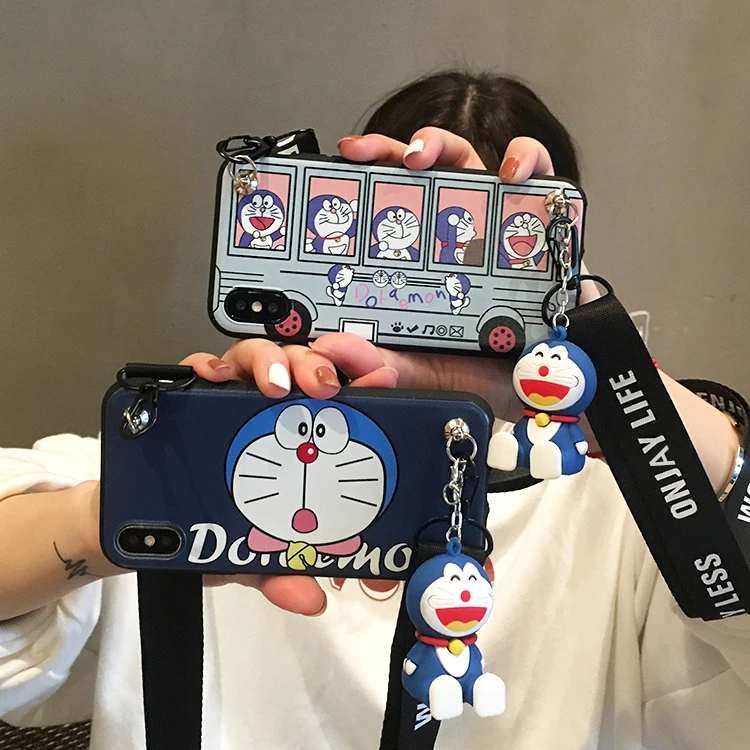 Мультяшный чехол для Huawei mate7/mate8 Doraemon телефона mate 9 мягкий 10 pro + 3D держатель ремешок