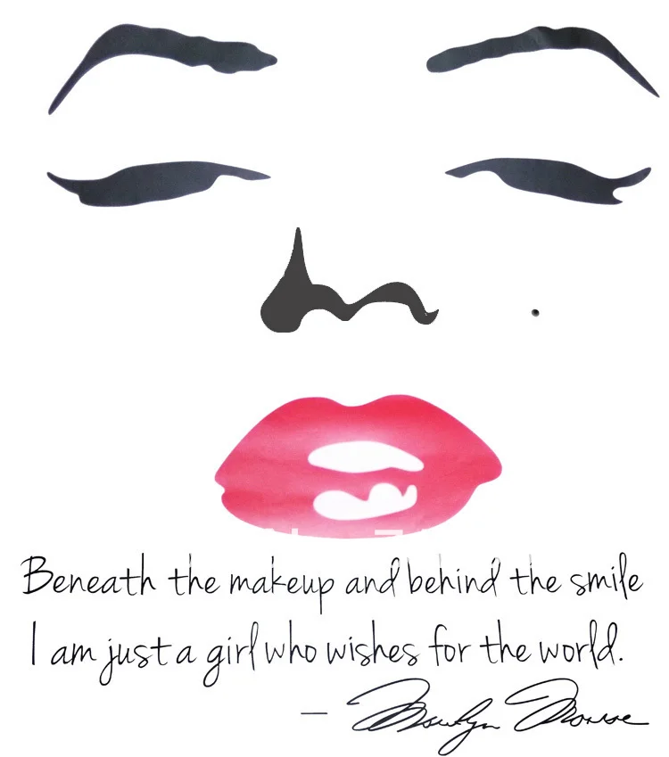 Di Alta Qualita Marilyn Monroe Sexy Labbra Rosse Decalcomanie In Vinile Autoadesivi Citazioni Inglese Rimovibile Wall Sticker Home Decor Mural Decal Tattoo Lingerie Decal Factorydecal Notebook Aliexpress
