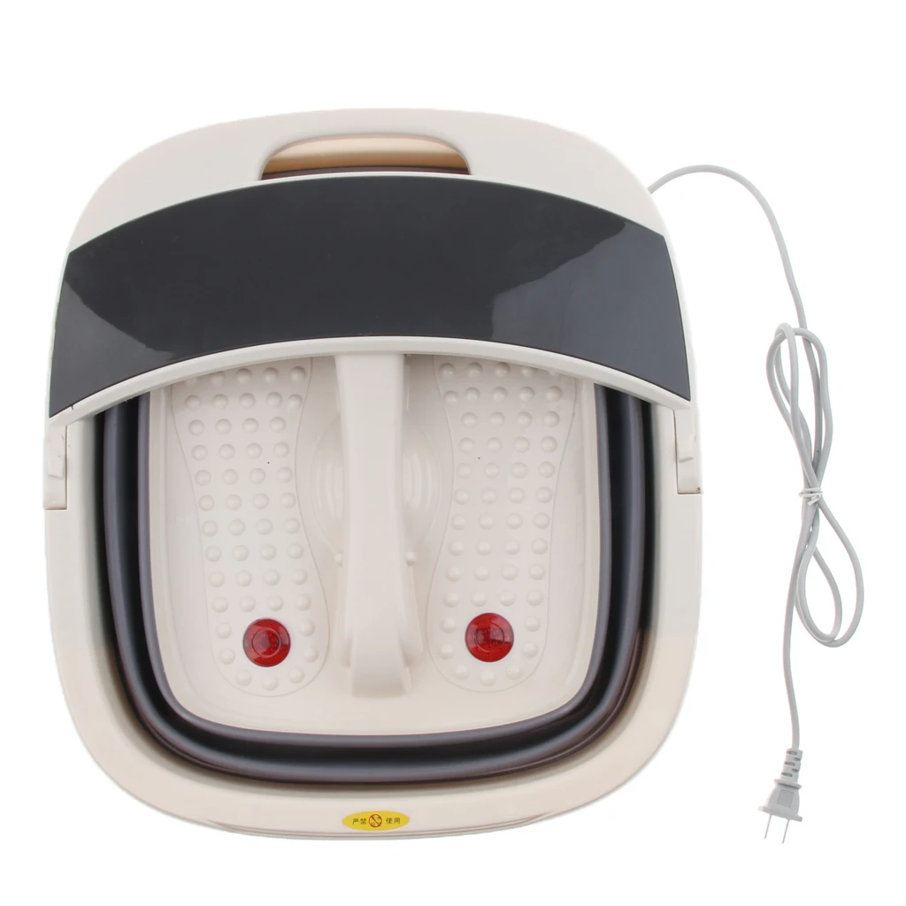  Foldable Electric Foot Bath Tub Bucket Basin Massager With Heat US Plug