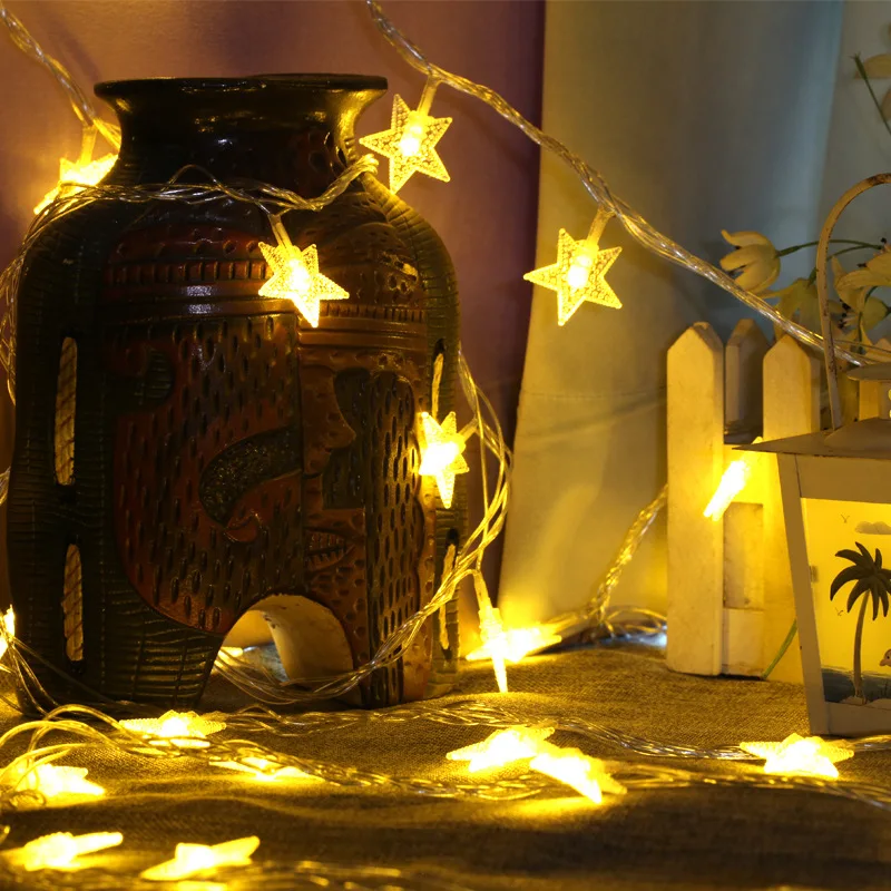 

20 LED Fairy Lights 2.5M Plastic Star Led Light Decoration Christmas Tree String Lamp Holiday Party garland guirlande lumineuse
