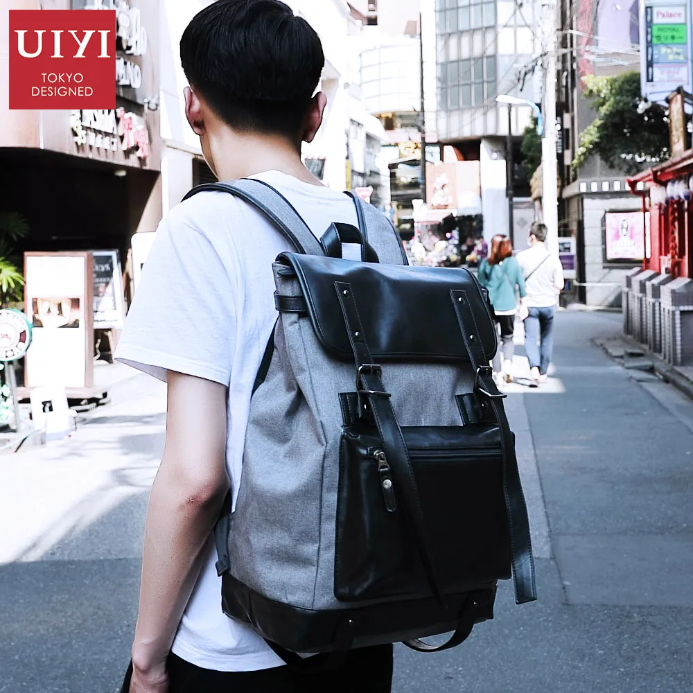 

UIYI Brand Design Men's Travel Bag Man Swiss Backpack Polyester Bags Waterproof Anti Theft Backpack Laptop Backpacks Men 2018