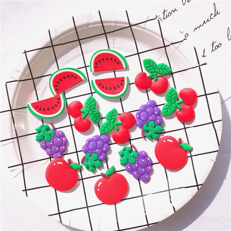 

20pcs/lot Cute Rubber fruit flatback DIY hair accessories shower decoration Center Crafts