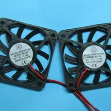 6 шт. Бесщеточный вентилятор охлаждения 12 В 6010 s 11 лезвия 60x60x10 мм 2 провода