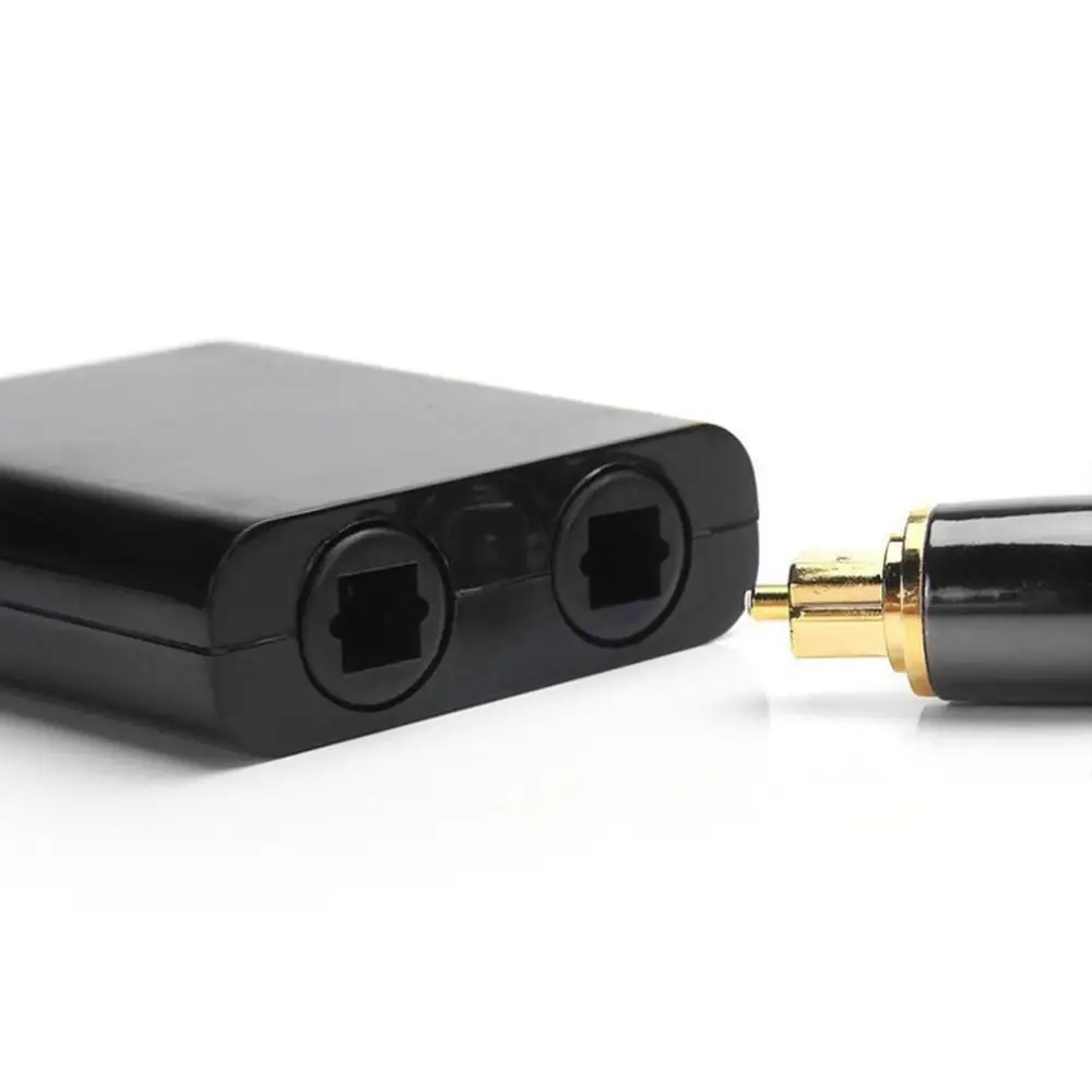 

Dual Port Toslink Digital Optical Adapter Splitter Fiber Audio Cable 1 In 2 Out