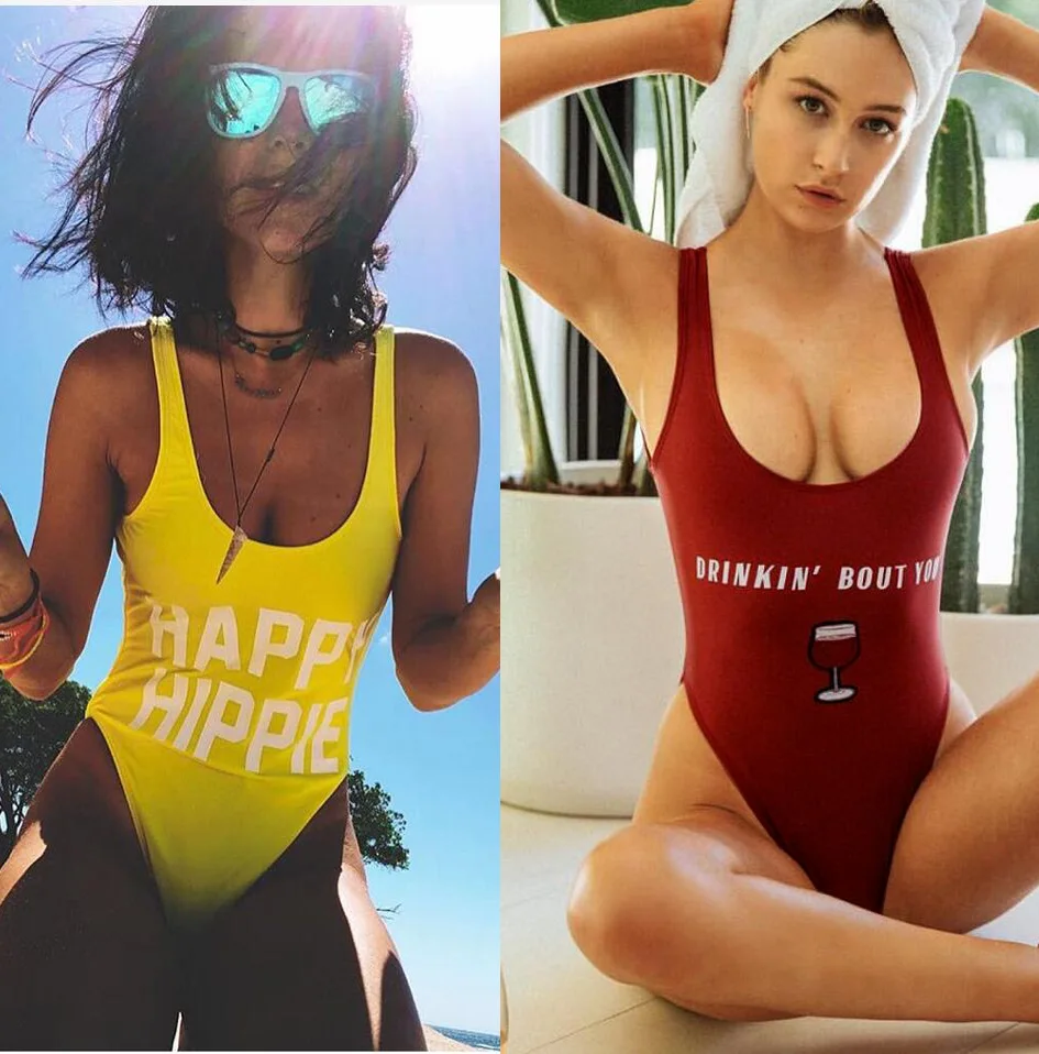 DBIRD Sexy woman bikini prints one piece swimsuit backless push Up swim suit Bathing Suit 2018A97 |