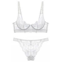 Сексуальный мусс, хит, кружевной ультра-тонкий бюстгальтер, для больших и маленьких девочек, летняя тонкая чашка, комплект нижнего белья, бюстгальтер для женщин