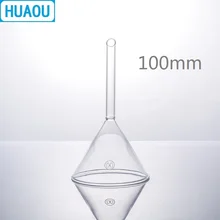HUAOU 100 мм Воронка короткой ножке в форме 60 градусов угол боросиликатного 3,3 Стекло лаборатория оборудование химии