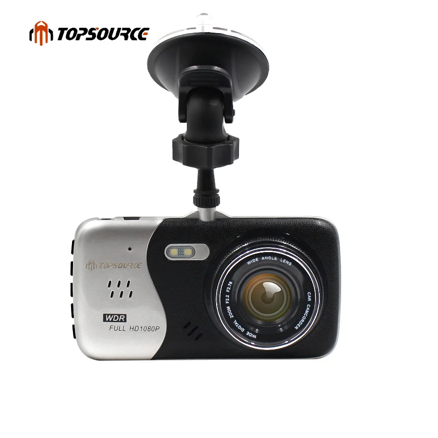 Автомобильный видеорегистратор TOPSOURCE 4 &quot IPS экран Novatek NTK96658 камера T818 Full HD 1080P 170