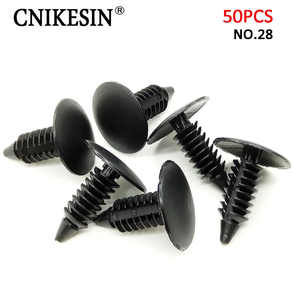 CNIKESIN 50pcs Fit 6.0mm-7.5mm Hole Plastic Rivet Fastener Clips Widely Used Car Bumper Fenders Door with Other Styling | Автомобили и