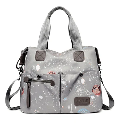 Galaxy Star, женские сумки через плечо,, водонепроницаемые, Оксфорд, сумки, дизайнерские, Большая вместительная сумка, bolsa - Цвет: gray