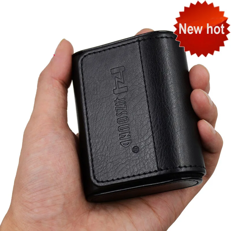 

HZ In Ear earphone pouch Leather Bag Box Headphones Portable Case Headphone Accessories Headset Storage Bag for xiaomi KZ QKZ