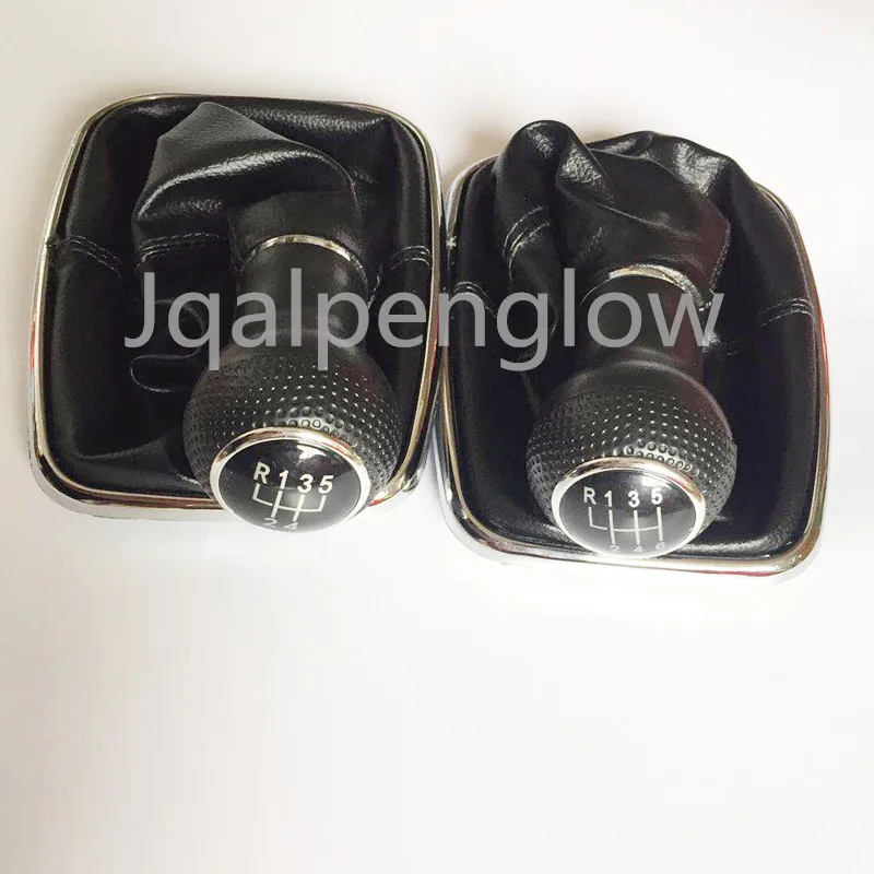 chrome 12mm 5/6 Speed Gear Shift Knob Lever Shifter Gaiter Boot For VW