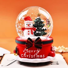 

Christmas Music Box Crystal Ball Night Lights Led Globe Table Lamp Snowman Santa Shape Xmas Holiday Lighting Festival Decoration