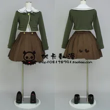 Dangan Ronpa Danganronpa Chihiro Fujisaki Cosplay Conjunto Completo de Disfraces de Halloween de la Muchacha de Las Mujeres Tops + falda + camisa + empate