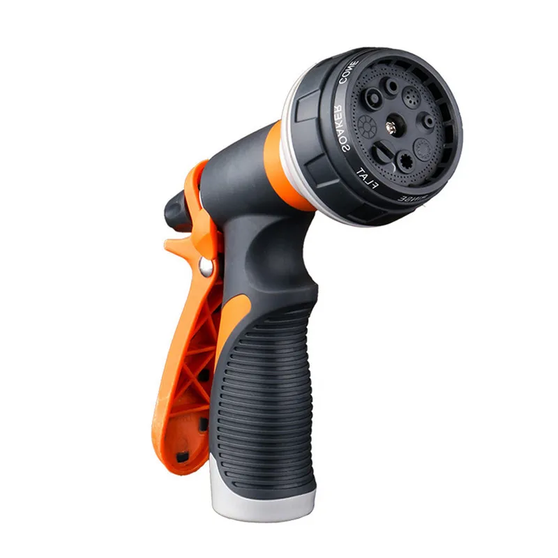 

Garden Hose Nozzle Watering Spray High Pressure Water Sprinkler With 8 Patterns Garden watering spray gun A1