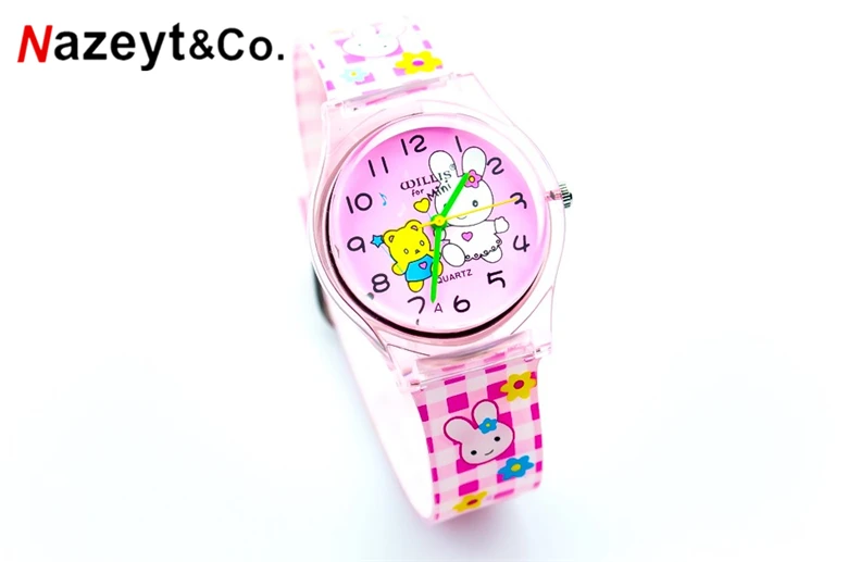 Nazeyt 2018 дети мультфильм кролик циферблат силиконовые водонепроницаемые часы женщины и девушки Япония движение подарок часы Reloj де silicona
