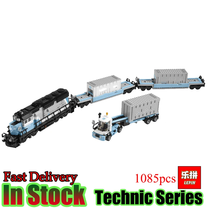 

LEPIN 21006 Technic 1234pcs Container Train Compatible 10219 building Blocks Bricks kits educational fun toys for children