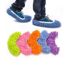 1 пара, многофункциональный, шенилл, микрофибра, бахилы, чистые тапочки, ленивые, тапки, швабра-туфля, шапки, бытовые инструменты, цвет случайный