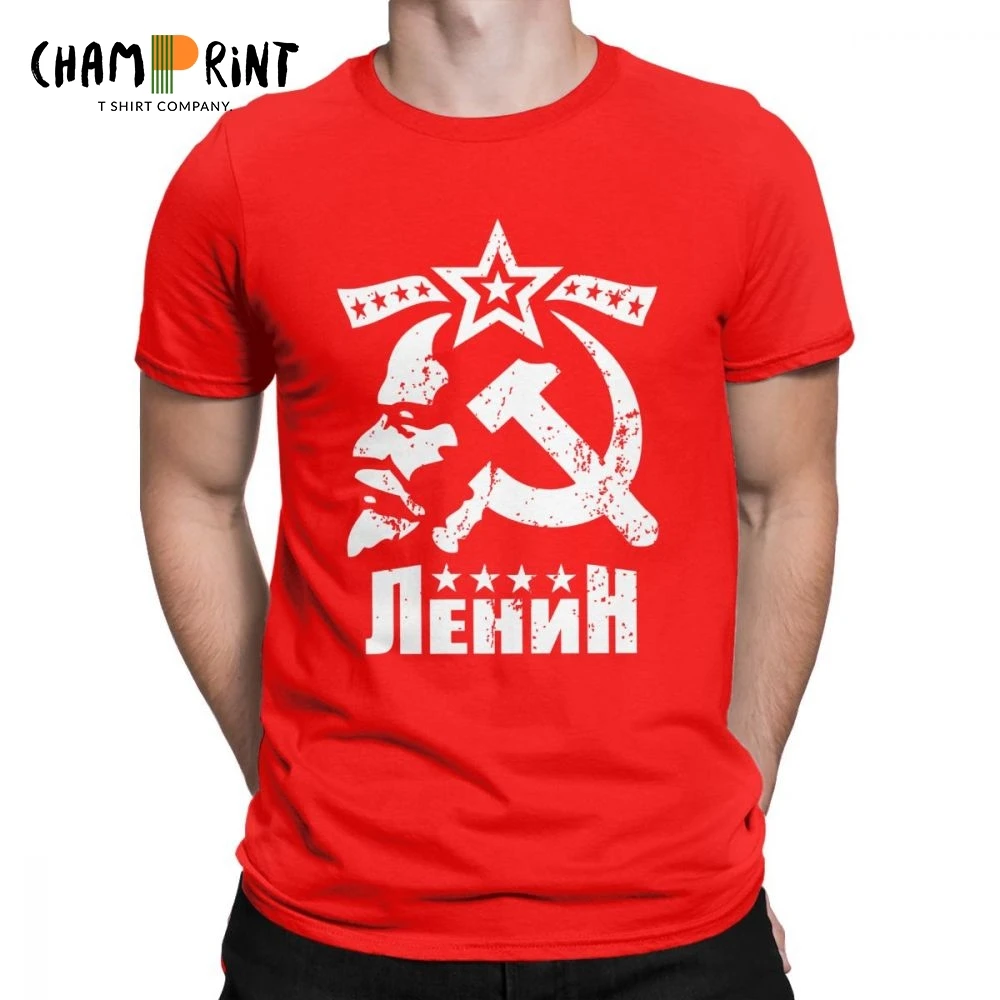 

Vladimir Ilyich Lenin Men's T Shirts CCCP USSR T-Shirt Bolshevik Revolution Clothes Communism Marxism Socialism Tee Shirt