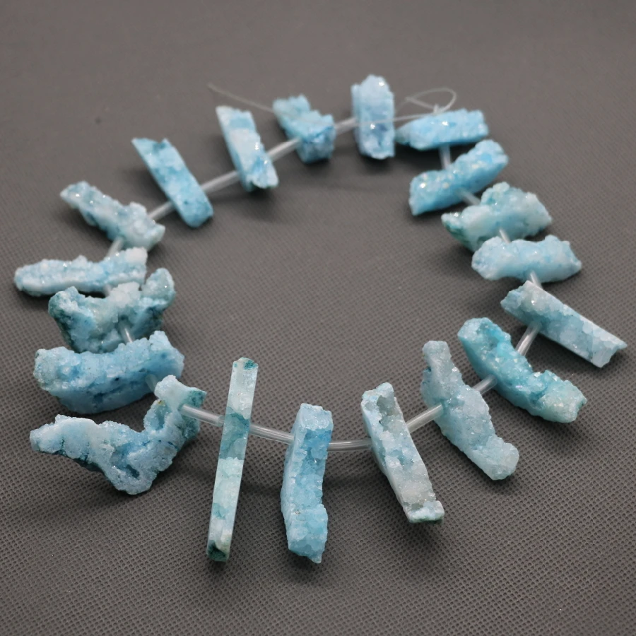 Raw Top Drilled Druzy Drusy Quartz Crystal Necklace Beads,Gift Items