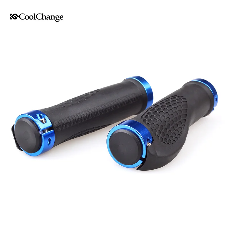 CoolChange دراجة القبضات الدراجات قابل للقفل مقبض قبضة MTB الدراجة سبائك الألومنيوم + المطاط المضادة للانزلاق خفيفة القبضات دراجة أجزاء