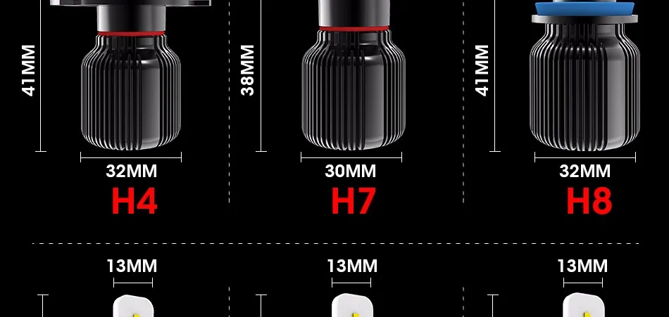 HLXG Светодиодные лампы для авто H7 H4 h11 h8 hb3 9005 hb4 9006 Led лампы ближнего света дальнего света противотуманные лед фары дневные ходовые огни диодные лампы в машину мощные качественные светодиодные лампочки