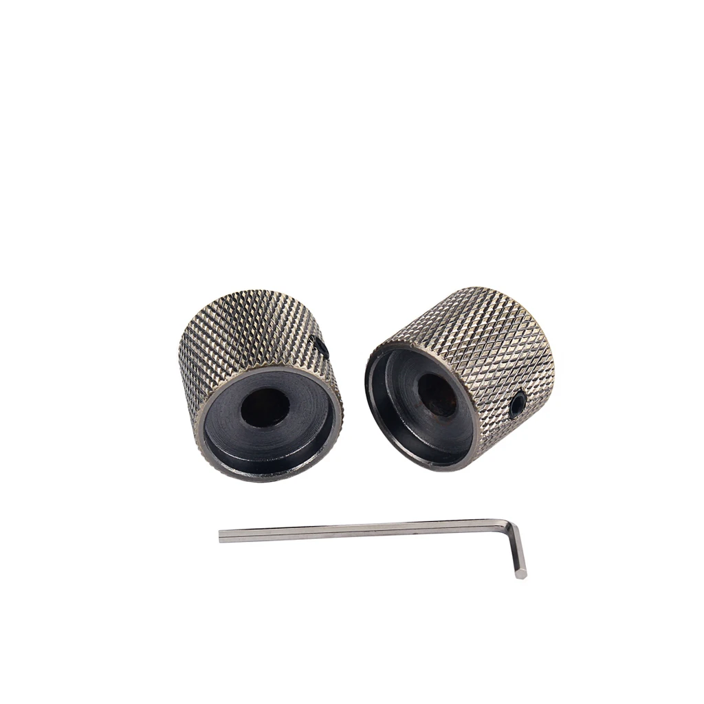2 Pieces Guitar Potentiometer Knobs with Allen Wrench for Guitar/Bass Replacement Parts Accessories