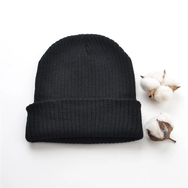 Man Winter Hats For Women Beanie Cap Unisex Cuffed Plain Skull Beanie
