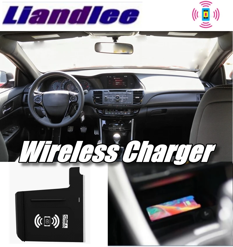 

Liandlee Wireless Car Phone Charg er Armrest Storage Compartment Fast qi Charging For HONDA For Accord 9 2012~2019