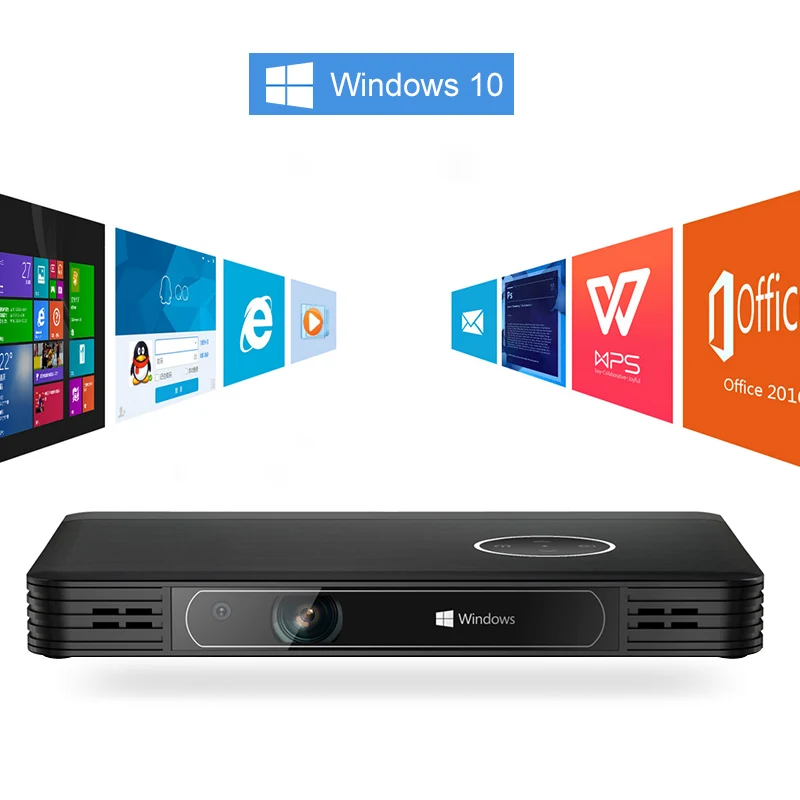 4K Windows 10 projector with a power bank function portable projector