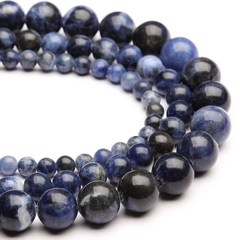 

New Top Quality Natural Stone Ore A Grade Sodalite Stone Beads Round Loose Beads Ball 4/6/8/10/12mm Jewelry Bracelet Making Diy