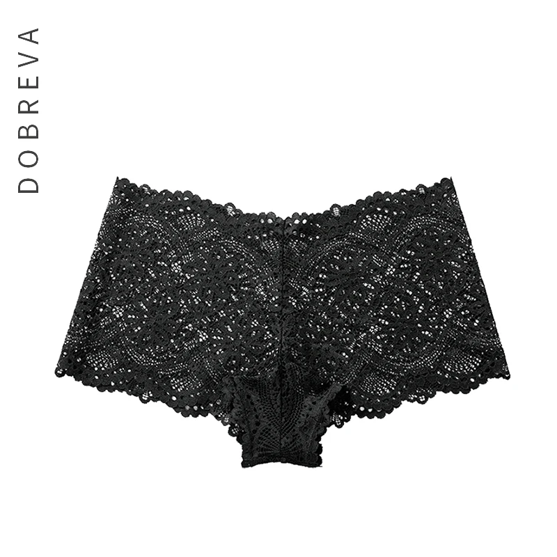 Dobreva Femme Culottes Strings Tanga en Dentelle Florale Lot de 2