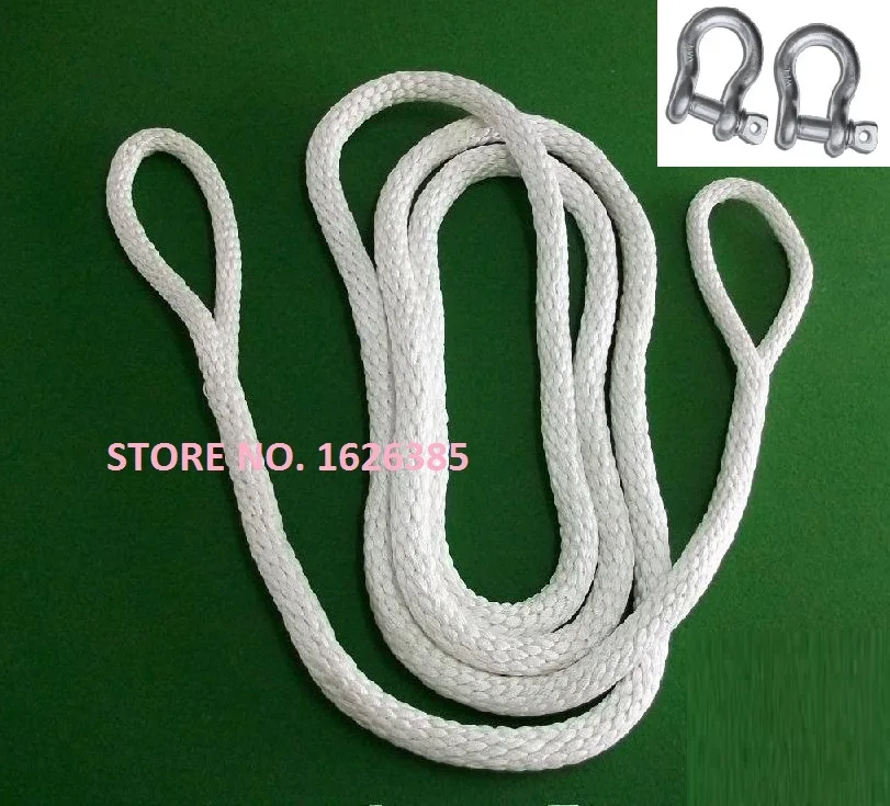 30TonX5M 8M heavy duty towing rope with shackle nylon tow trailing