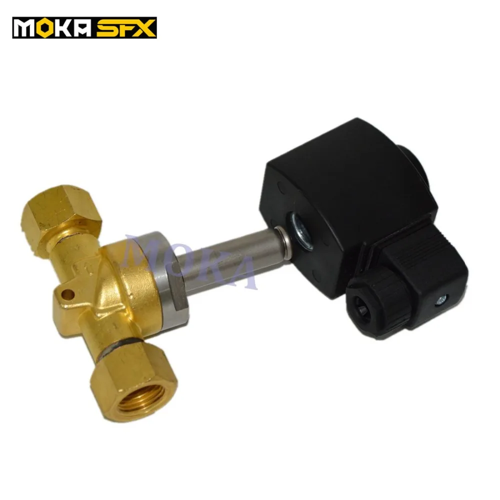 Высокого давления латунь CO2 jet электрический клапан 1400PSI with1/2 bsp дюймов Резные аксессуары для профессиональное сценическое освещение эффект