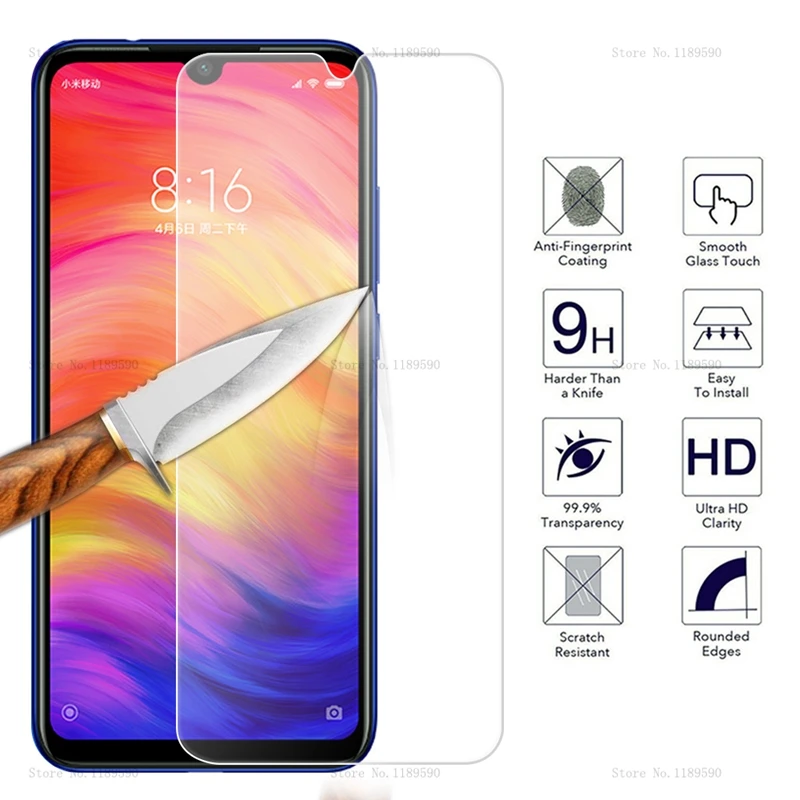 

Glass For Xiaomi Redmi Note 7 Glass Pro on Redmi Note 7 Protective Tempered Glass Redmi 7 Note Screen Protector Protect 9H Film