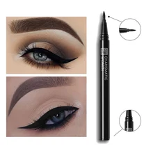 Ровная кисточка для подведения глаз Водостойкий карандаш для глаз водостойкий черный неголовокруглый окрашивание быстросохнущая цветная жидкая подводка для глаз