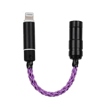 

OKCSC HiFi Adapter for iphone lightning Dad Male Connector 4.4mm 2.5mm Balanced Mom 3.5mm Female Jack for Earphone Amplifier