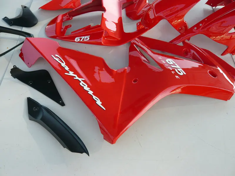 Мотоциклетный вставной обтекатель комплект для Triumph Daytona 675 06 07 08 DAYTONA675 2006 2007 2008 ABS Новинка; Лидер продаж красный Обтекатели+ подарки DA05