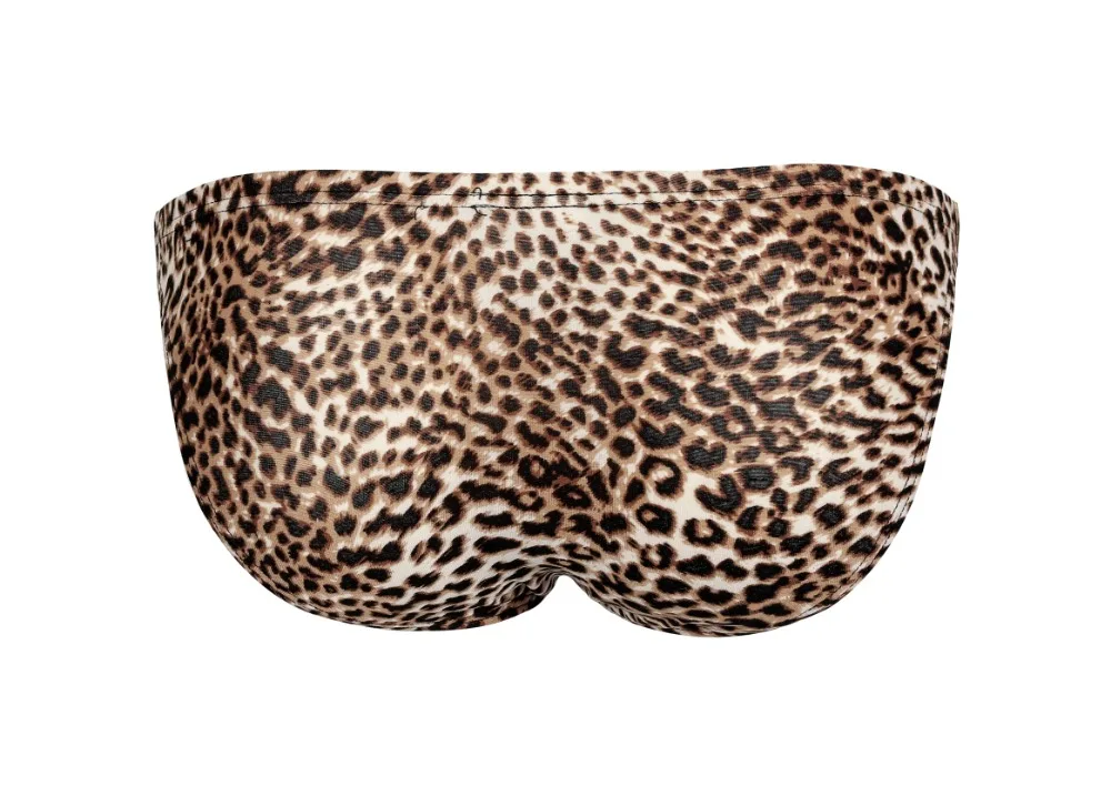 jockey briefs 2018 Sexy Low Rise Men's Briefs Soft Leopard Printed Underwear Men's Hot Hips Underpants Up Jockstrap Sexy Undies Men Cueca B204 saxx briefs